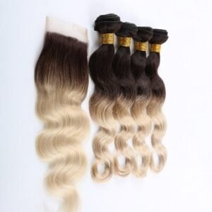 ombre blonde bundles with frontal