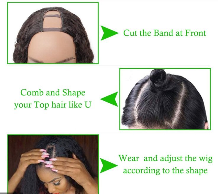 how to put on a u part wig