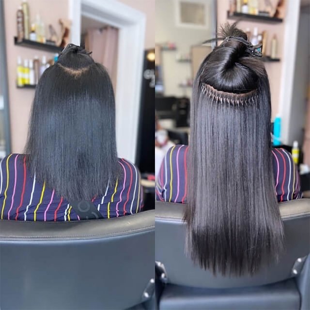 microlink hair extensions before and after